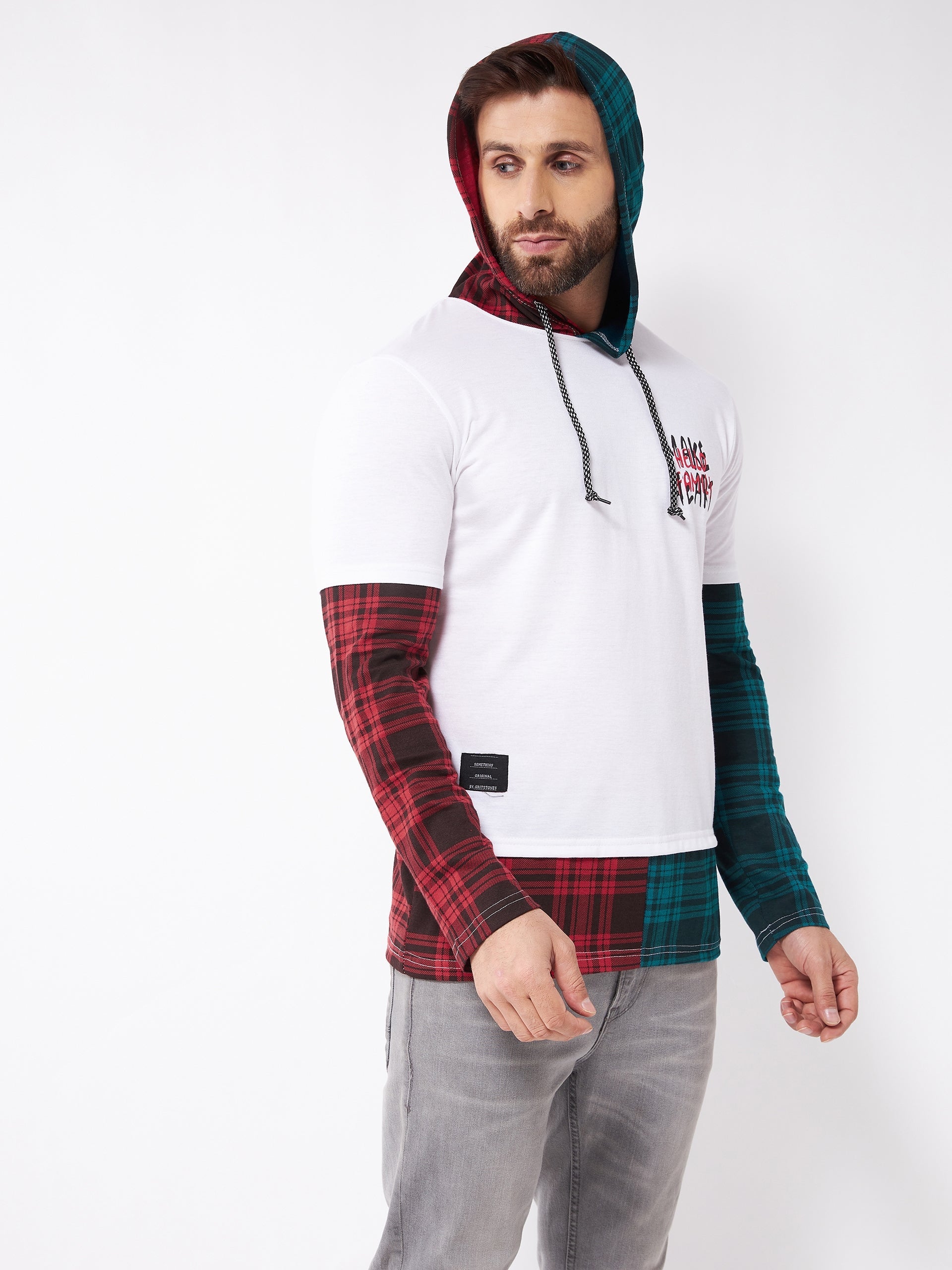 Cotton Blend Hooded Neck