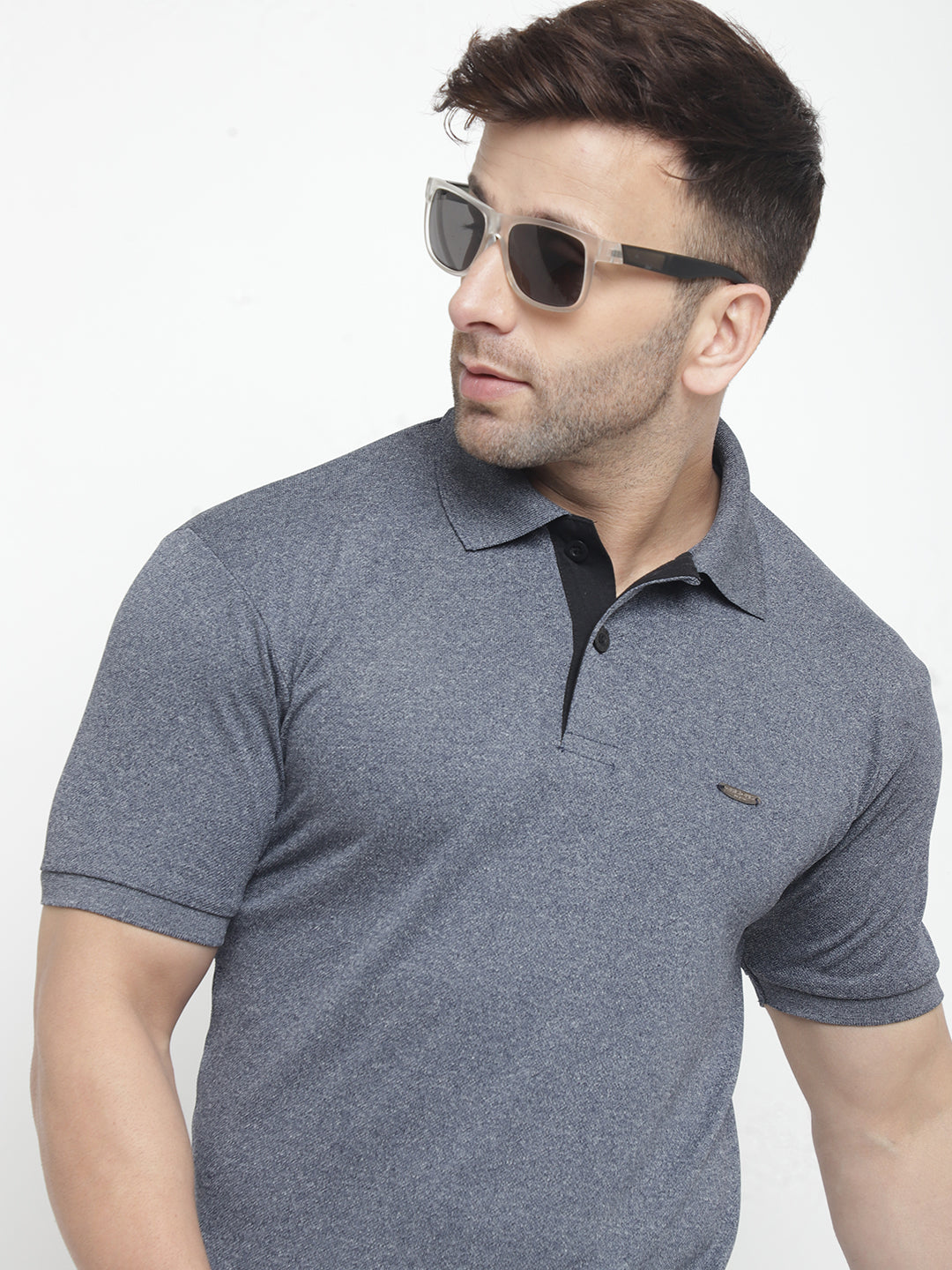 100% Polyester Grey Polo T-Shirt