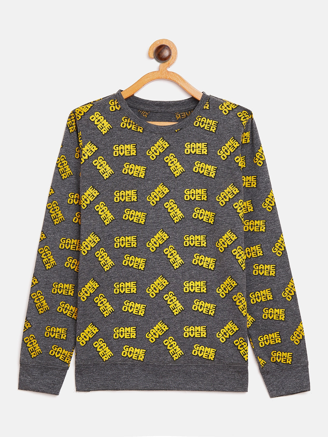 Anthramelange Kids Full Sleeves Round Neck Printed T-Shirt