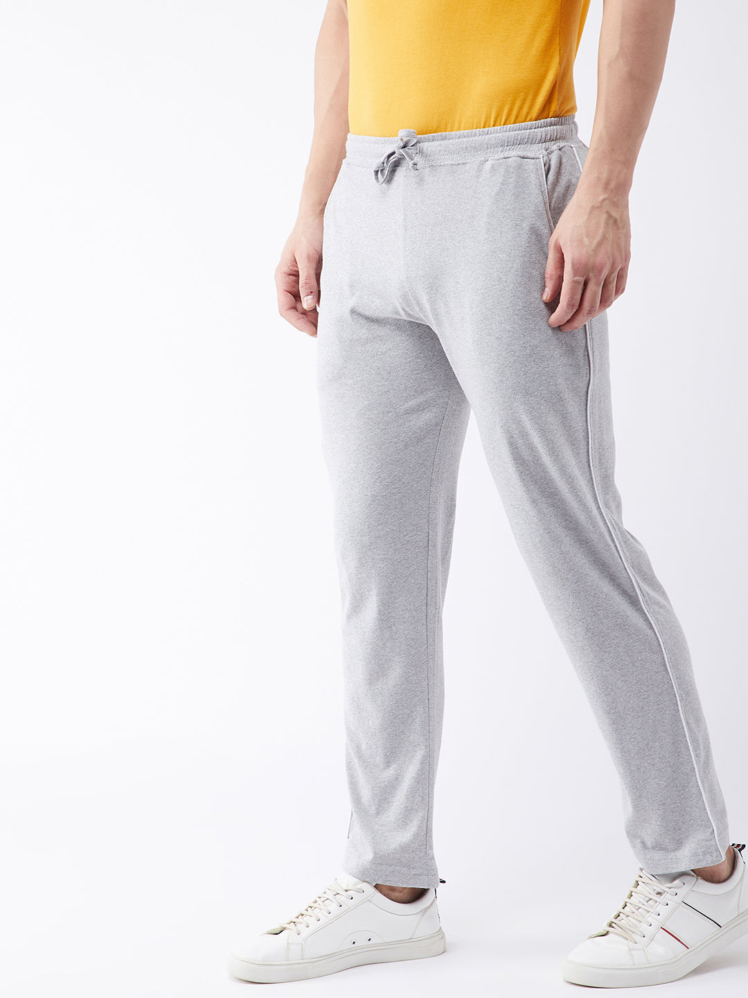 grey mel/white Relax fit Trackpant