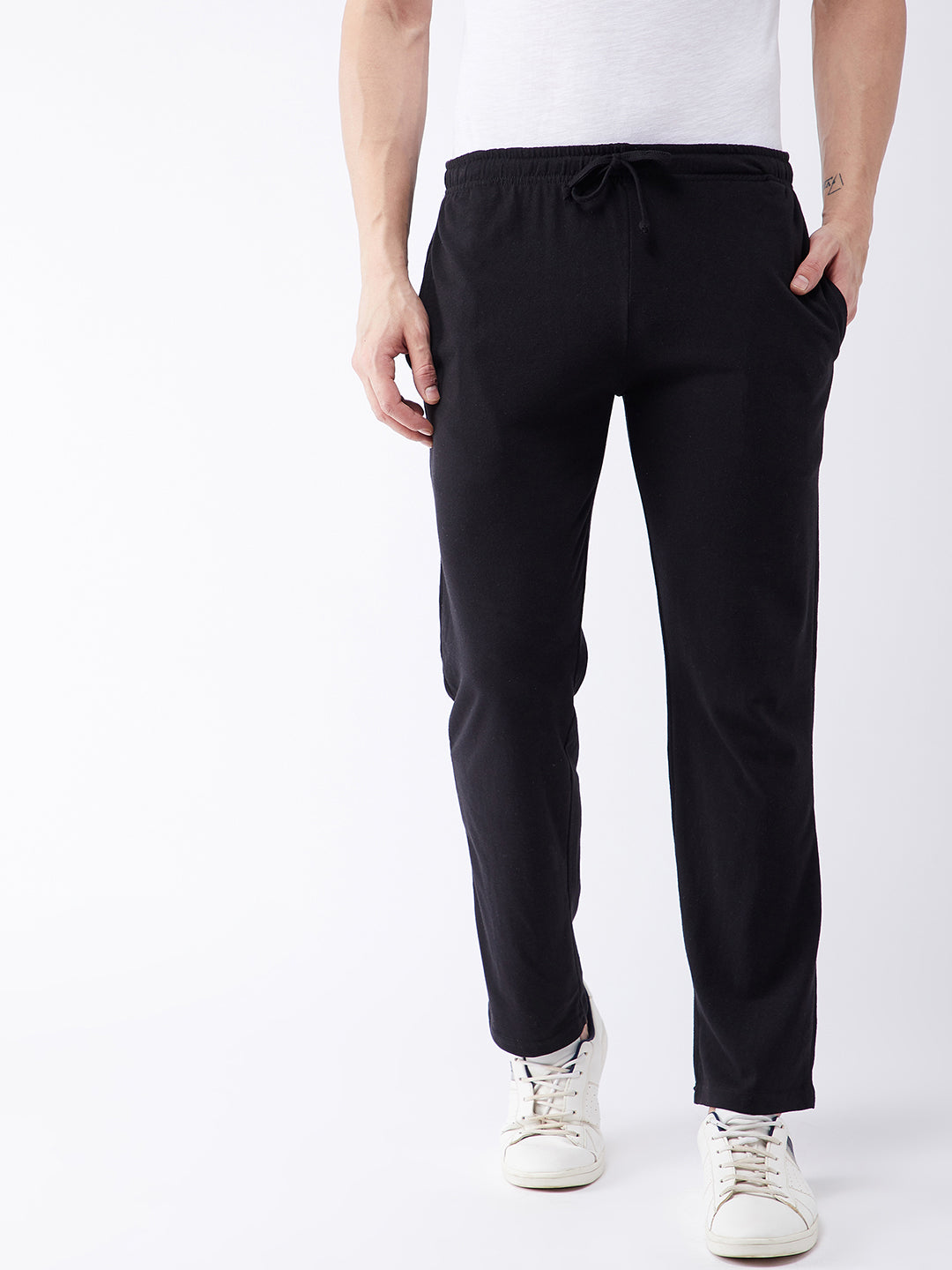 Black Relax fit Trackpant
