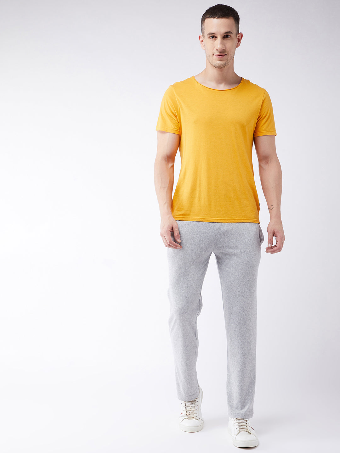 Grey Melange Relax fit Trackpant