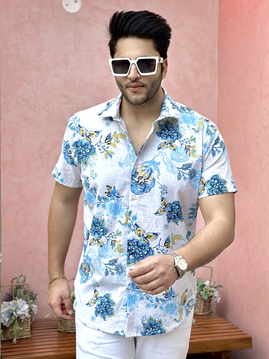 White Bloomy Floral Shirt