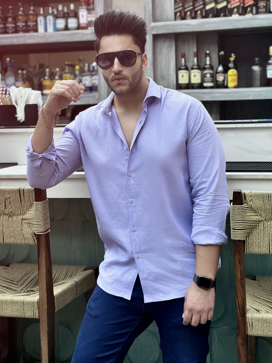 Purple Linen Shirt