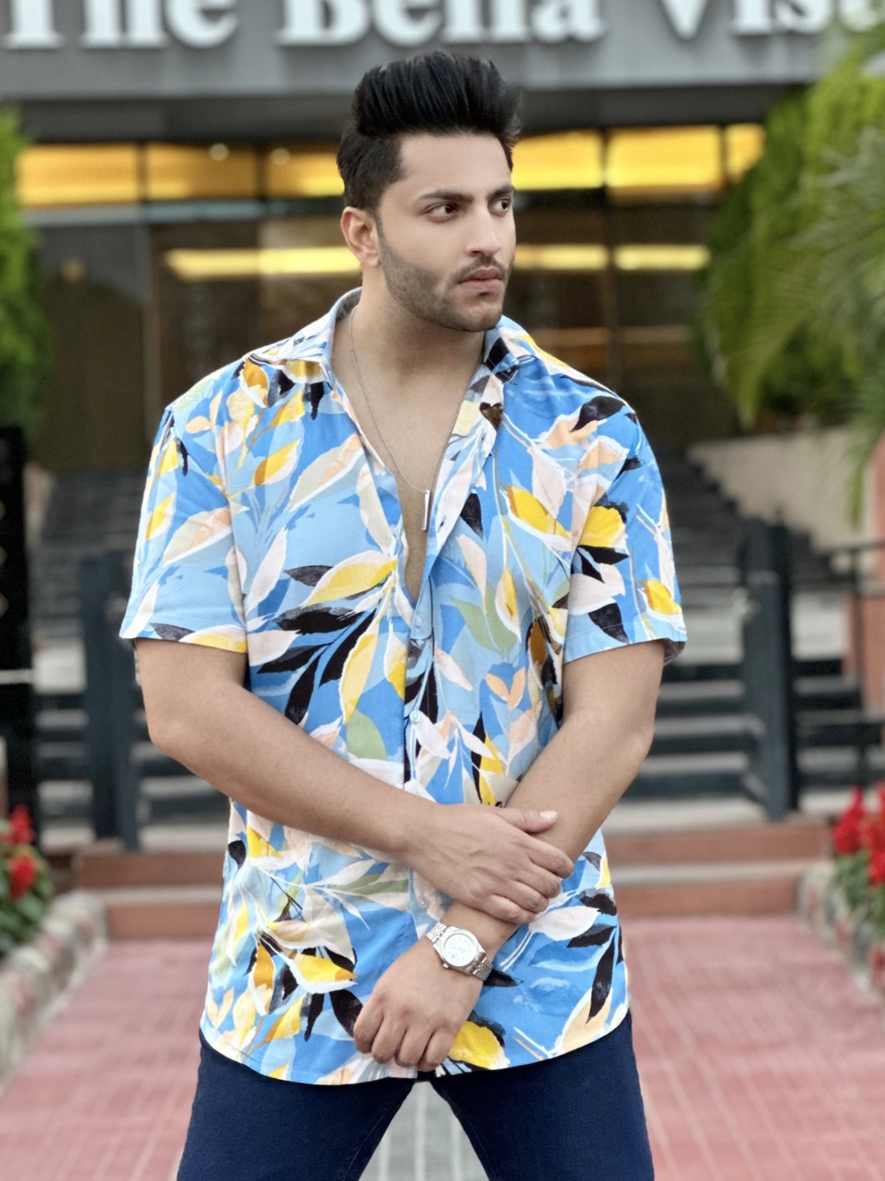 Floral Half Sleeve Rayon Shirt