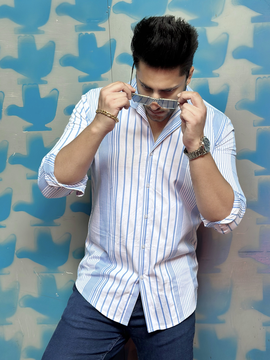Blue White Stripe Shirt