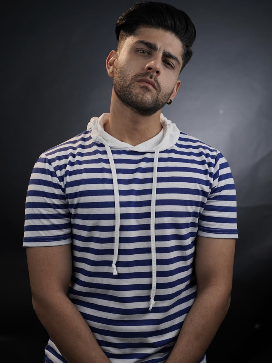 Royal Blue Men  Hooded T-shirt