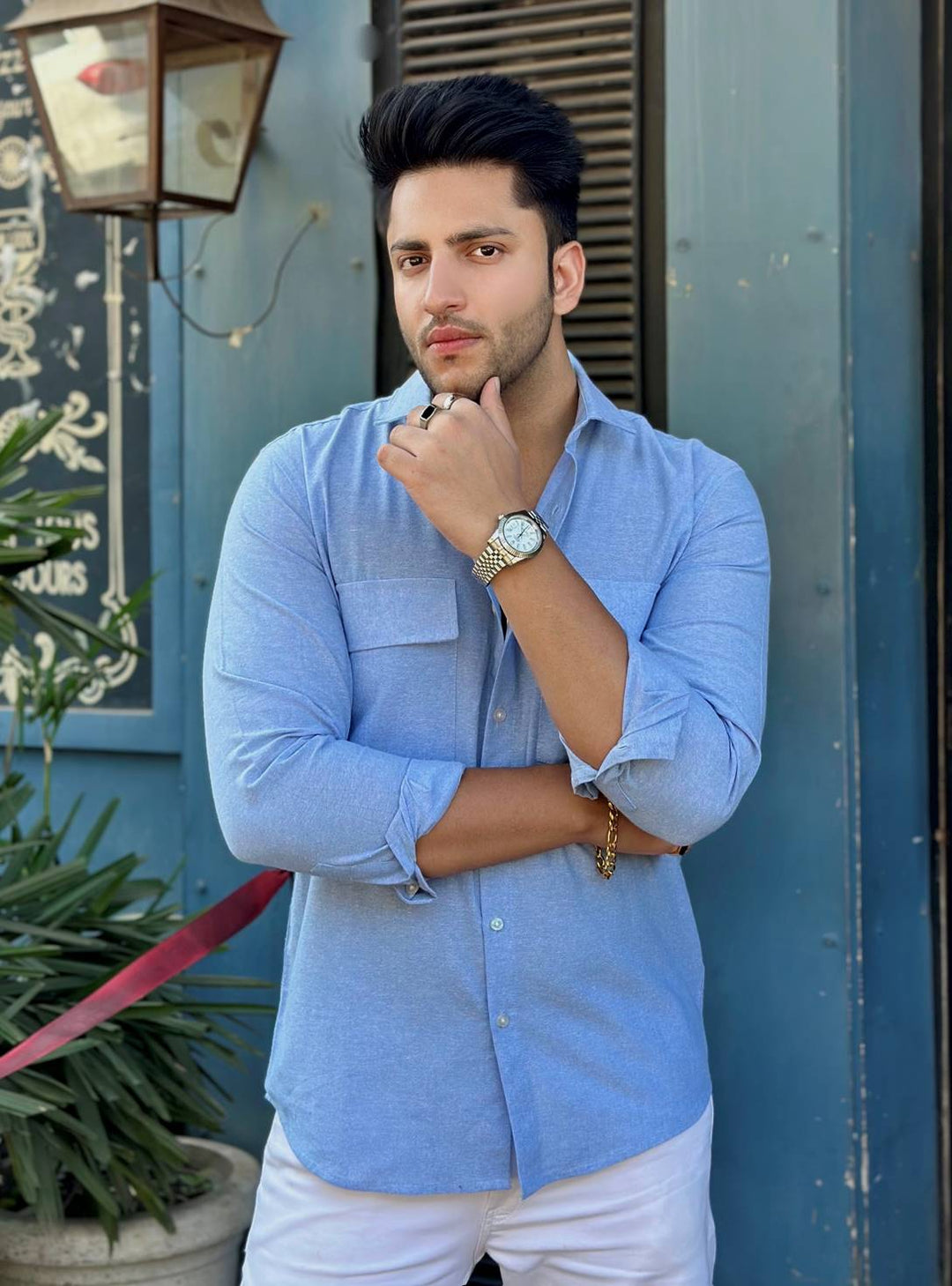 Blue Denim Double Pocket Shirt