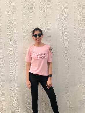 Pink Cut-Out Printed Top